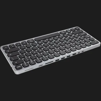Клавиатура AXAGON HMC-KB 9 in 1 Layout USB (Silver/Black) (UA)