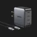 Блок живлення UGREEN CD226 100W USB-A+3xUSB-C GaN Tech Fast Charger with Cable (Gray)