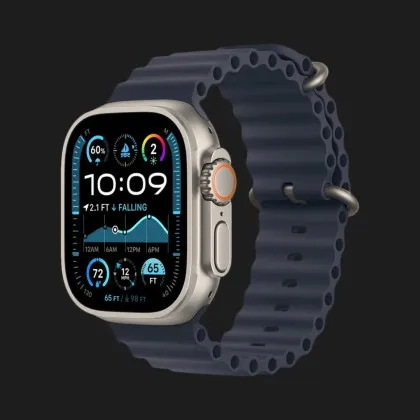 б/у Apple Watch Ultra 2 49mm Natural Titanium Case with Navy Ocean Band (MX4D3) в Днепре