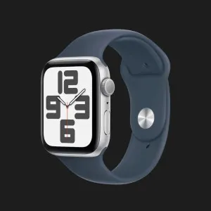 б/у Apple Watch SE 2, 40mm, Silver Aluminum Case with Storm Blue Sport Band (S/M) (MRE13) 2023 (Хороший стан)