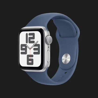 б/у Apple Watch SE 2 GPS 40mm Silver Aluminium Case with Denim Sport Band - S/M (MXEC3) 2024
