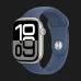 б/у Apple Watch Series 10 46mm Silver Aluminum Case with Denim Sport Band S/M (MWWL3)