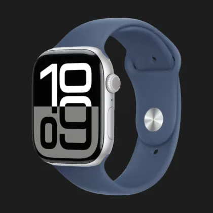 б/у Apple Watch Series 10 42mm Silver Aluminum Case with Denim Sport Band - M/L (MWWC3)