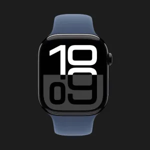 б/у Apple Watch Series 10 42mm Jet Black Aluminum Case with Denim Sport Band - M/L (Хороший стан)