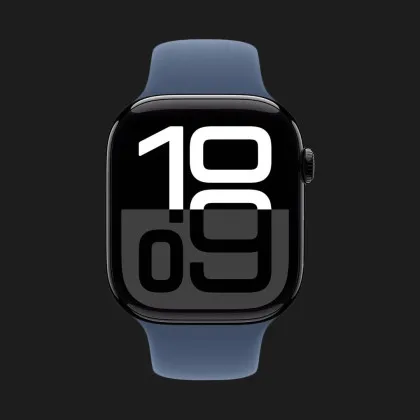 б/у Apple Watch Series 10 42mm Jet Black Aluminum Case with Denim Sport Band - M/L
