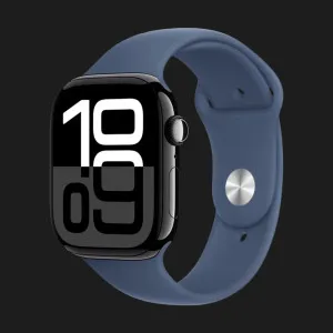 б/у Apple Watch Series 10 42mm Jet Black Aluminum Case with Denim Sport Band - M/L (Хороший стан)