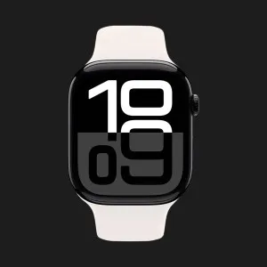 б/у Apple Watch Series 10 42mm Jet Black Aluminum Case with Light Blush Sport Band - M/L (Хороший стан)