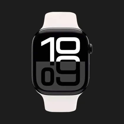 б/у Apple Watch Series 10 42mm Jet Black Aluminum Case with Light Blush Sport Band - M/L