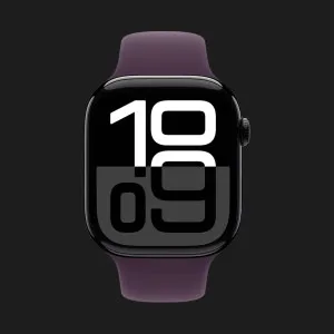 б/у Apple Watch Series 10 46mm Jet Black Aluminum Case with Plum Sport Band - M/L (Хорошее состояние)