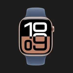 б/у Apple Watch Series 10 42mm Rose Gold Aluminum Case with Denim Sport Band - S/M (Хороший стан)