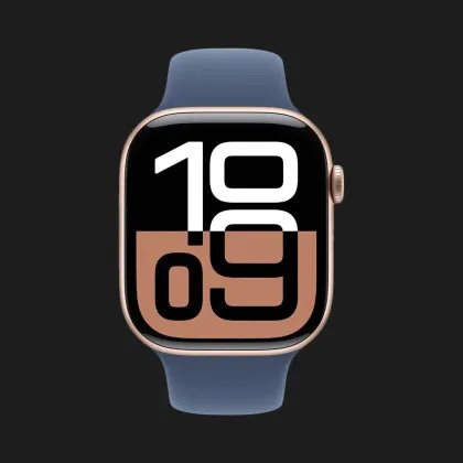 б/у Apple Watch Series 10 42mm Rose Gold Aluminum Case with Denim Sport Band - S/M