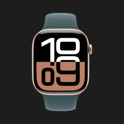б/у Apple Watch Series 10 46mm Rose Gold Aluminum Case with Lake Green Sport Band - M/L
