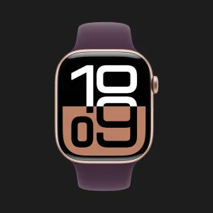 б/у Apple Watch Series 10 42mm Rose Gold Aluminum Case with Plum Sport Band - S/M (Хороший стан)