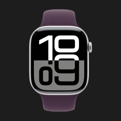 б/у Apple Watch Series 10 46mm Silver Aluminum Case with Plum Sport Band - M/L