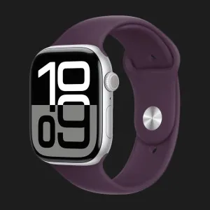 б/у Apple Watch Series 10 42mm Silver Aluminum Case with Plum Sport Band - S/M (Хороший стан)