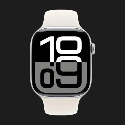 б/у Apple Watch Series 10 46mm Silver Aluminum Case with Starlight Sport Band - M/L