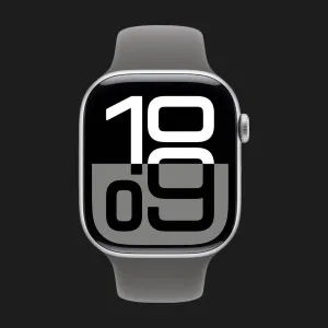 б/у Apple Watch Series 10 42mm Silver Aluminum Case with Stone Gray Sport Band - S/M (Хороший стан)