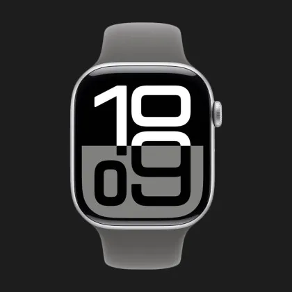 б/у Apple Watch Series 10 46mm Silver Aluminum Case with Stone Gray Sport Band - M/L
