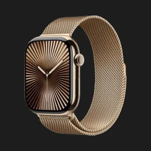 б/у Apple Watch Series 10 46mm Gold Titanium Case with Gold Milanese Loop M/L (MX003) (Як Новий)