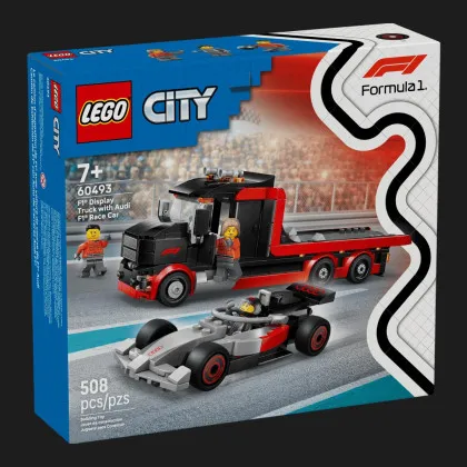 Конструктор LEGO City Вантажівка для демонстрації F1 із перегоновим автомобілем Audi F1 (60493)