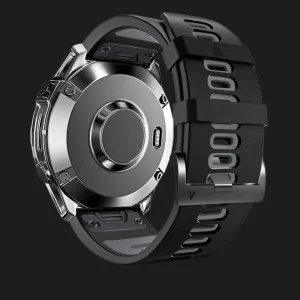 Ремінець Silicone Fit для Garmin (QuickFit 26) (Black/Gray)