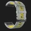 Ремешок Silicone Fit для Garmin (QuickFit 26) (Gray/Yellow)