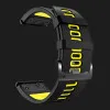 Ремешок Silicone Fit для Garmin (QuickFit 26) (Black/Yellow)