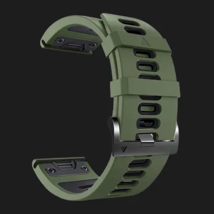 Ремешок Silicone Fit для Garmin (QuickFit 26) (Army Green/Black)