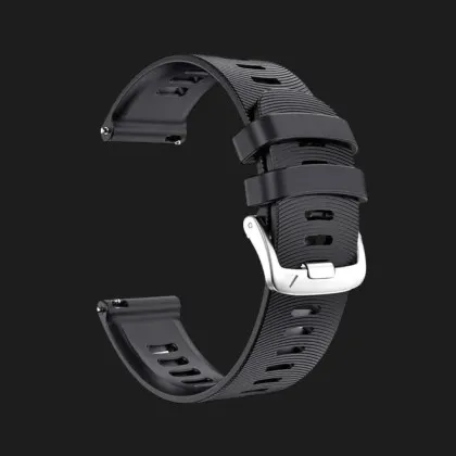 Ремінець Silicone Fit для смарт-годинника (Quick Release 20) (Black) в Чернігові