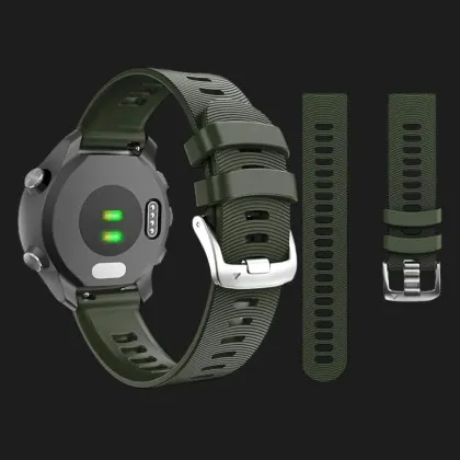 Ремінець Silicone Fit для смарт-годинника (Quick Release 20) (Army Green) в Чернігові