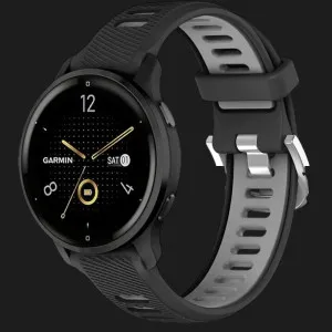 Ремінець Silicone Tech Strap для смарт-годинника (Quick Release 20) (Black/Gray)