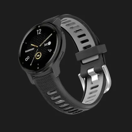 Ремінець Silicone Tech Strap для смарт-годинника (Quick Release 20) (Black/Gray) в Чернігові