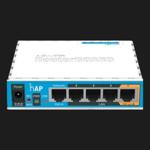 Маршрутизатор MikroTik hAP (White/Blue) в Сваляві