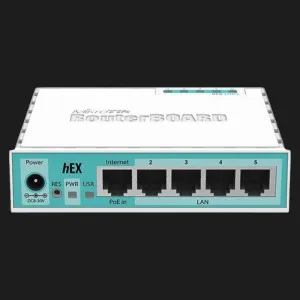 Маршрутизатор MikroTik hEX (White/Blue) в Бродах