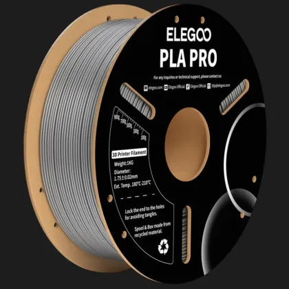 Пластик (Filament) ELEGOO PLA PRO 1кг 1.75мм Сріблястий (50.203.0197)