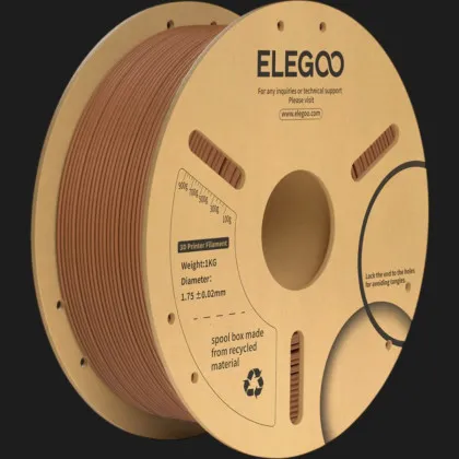 Пластик (Filament) ELEGOO PLA Plus 1кг 1.75мм Коричневий (50.203.0310)