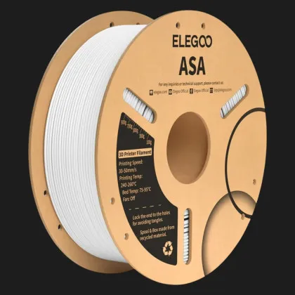 Пластик (Filament) ELEGOO ASA 1кг 1.75мм Білий (50.203.0709)