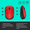 Мышь беспроводная Logitech M171 (Red/Black) (UA)