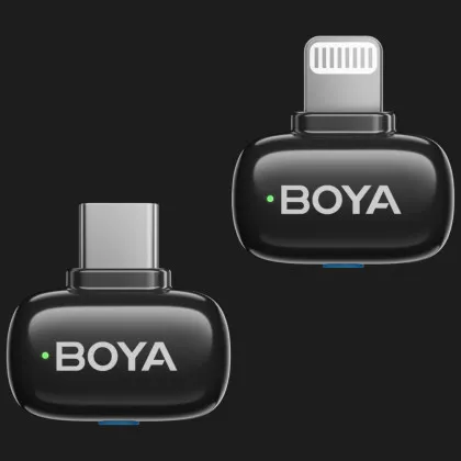 Мікрофонна радіосистема BOYA mini-12 Type-C/Lightning (Black) в Чернігові