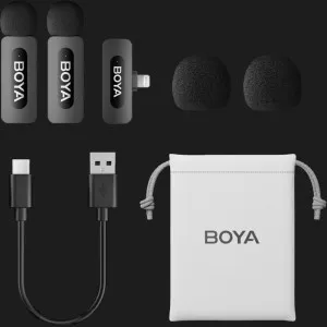 Мікрофонна радіосистема BOYA BY-V2 Lightning (Black) в Бродах