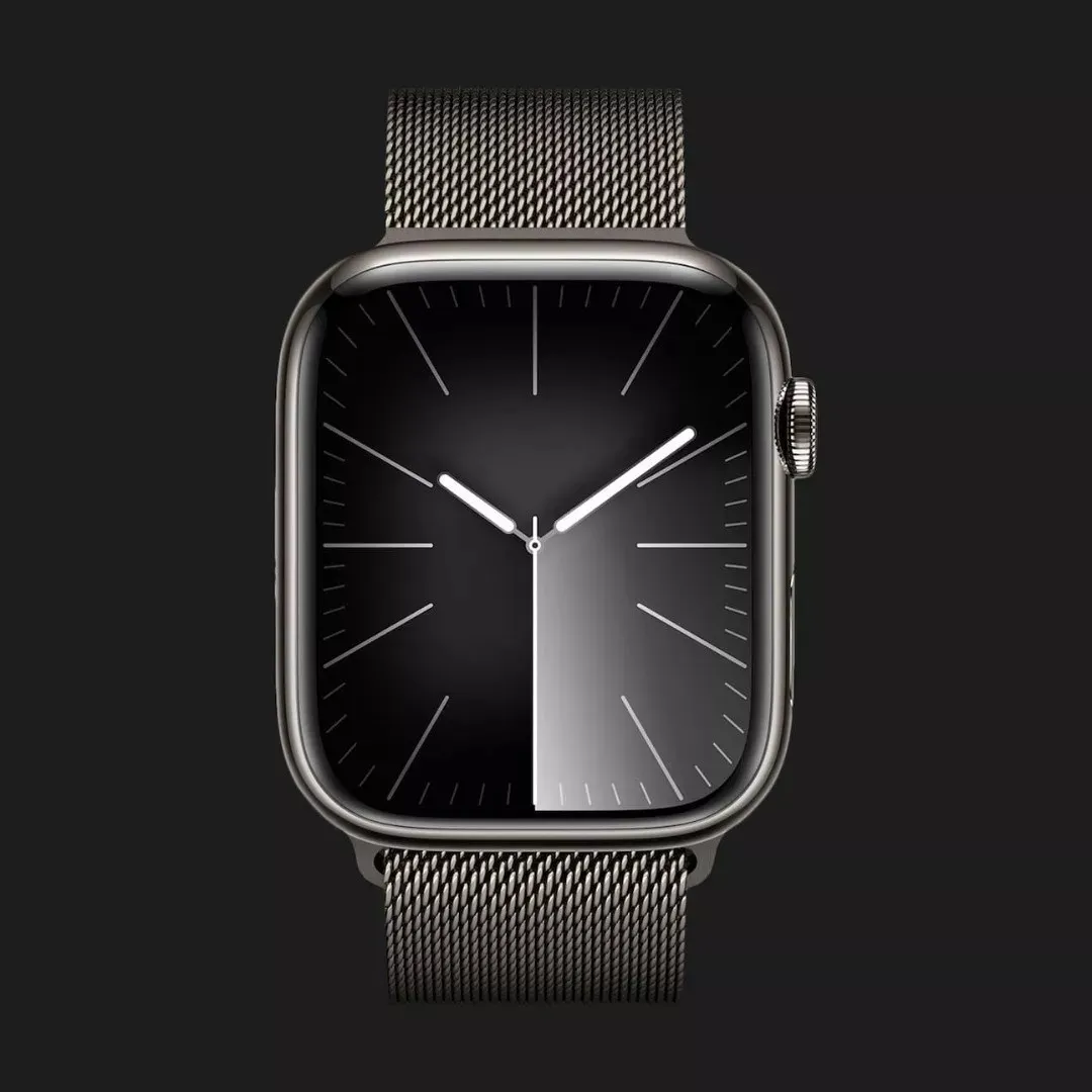 б/у Apple Watch Series 9 41mm GPS+ LTE, Graphite Stainless Steel Case Graphite Milanese Loop (MRJA3)