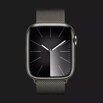 б/у Apple Watch Series 9 45mm GPS+ LTE, Graphite Stainless Steel Case Graphite Milanese Loop (MRMX3)
