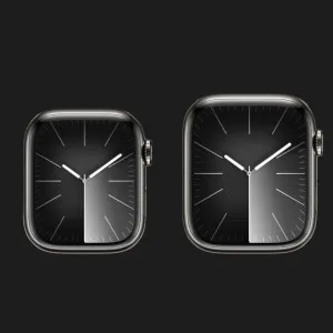 б/у Apple Watch Series 9 45mm GPS+ LTE, Graphite Stainless Steel Case Graphite Milanese Loop (MRMX3) (Хорошее состояние)