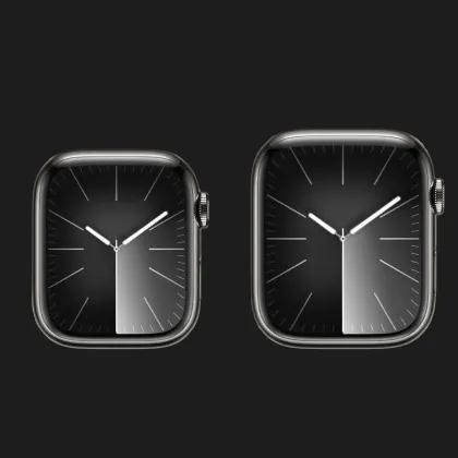 б/у Apple Watch Series 9 45mm GPS+ LTE, Graphite Stainless Steel Case Graphite Milanese Loop (MRMX3)