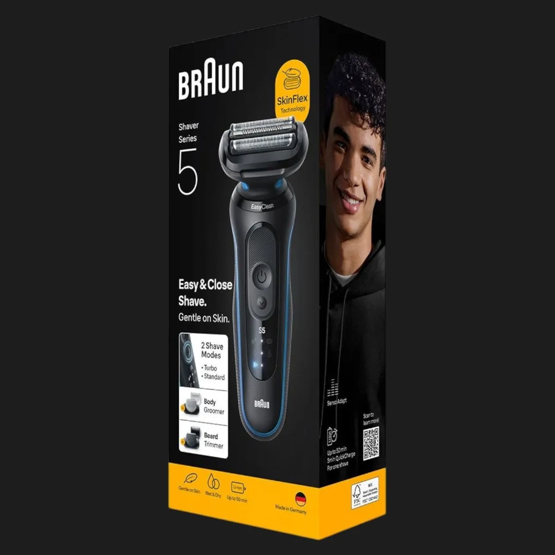 Електрична бритва BRAUN Series 5 Wet&Dry (52-B1650s) (Black/Blue) — фото 3
