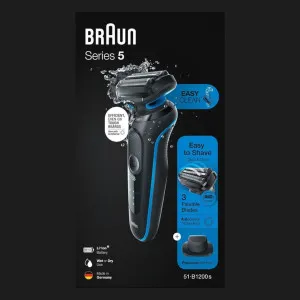 Электрическая бритва BRAUN Series 5 Wet&Dry (51-B1200S) (Black/Blue) в Коломые