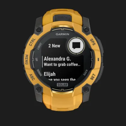 Garmin Instinct 3 50mm Solar Sunburst with Sunburst/Gray Band