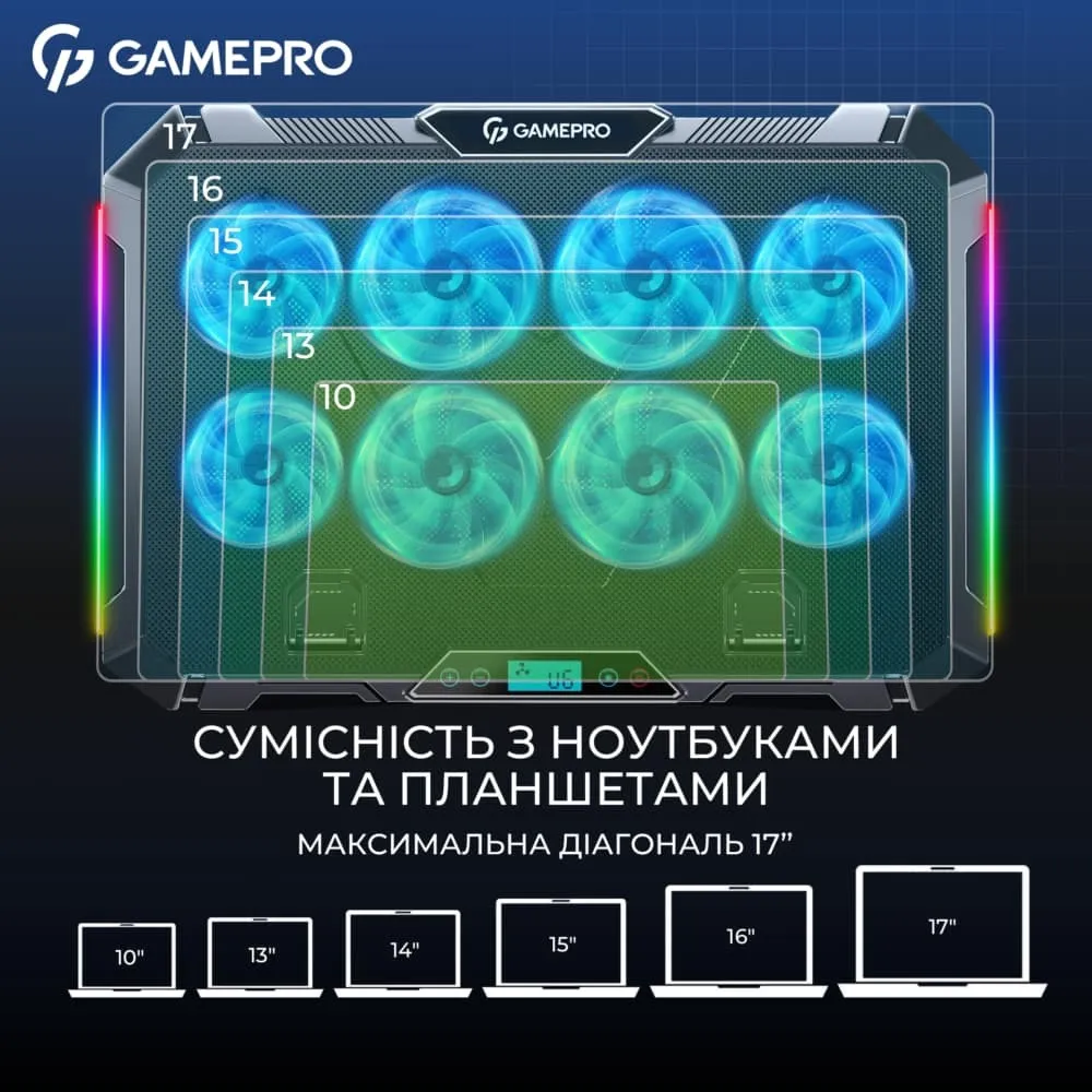 Підставка для охолодження ноутбука GamePro (CP795) — фото 10