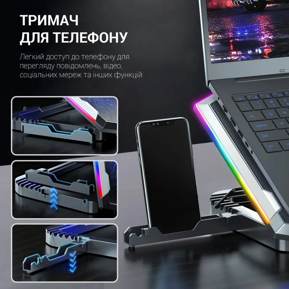 Підставка для охолодження ноутбука GamePro (CP870) — фото 2