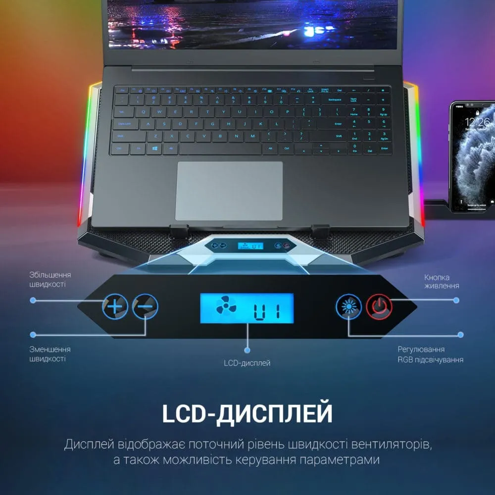 Підставка для охолодження ноутбука GamePro (CP870) — фото 4